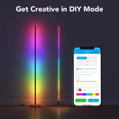 Торшер Govee H6076, 1000Lm, RGBICW, WI-FI/Bluetooth, black (H6076312) Торшер Govee H6076, 1000Lm, RGBICW, WI-FI/Bluetooth, black (H6076312)