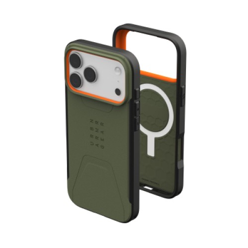 Чехол для мобильного телефона UAG iPhone 17 Pro Max Civilian MagSafe Olive/Orange (114546117297)