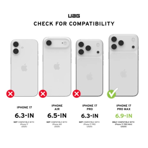 Чехол для мобильного телефона UAG iPhone 17 Pro Max Essential Armor MagSafe Ash (114541113131)
