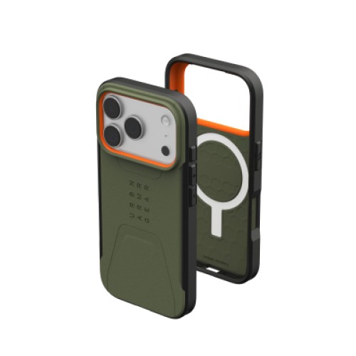 Чехол для мобильного телефона UAG iPhone 17 Pro Civilian MagSafe Olive/Orange (114545117297)