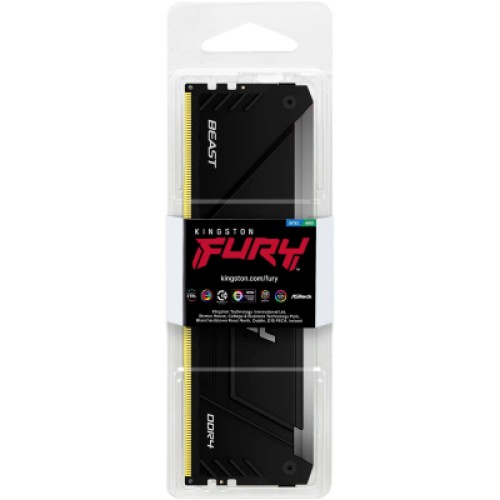 Модуль памяти для компьютера DDR4 8GB 3200 MHz Beast RGB Kingston Fury (ex.HyperX) (KF432C16BB2A/8WP)