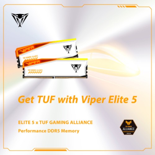 Модуль памяти для компьютера DDR5 32GB (2x16GB) 6600 MHz Viper Elite 5 RGB Patriot (PVER532G66C34KT)