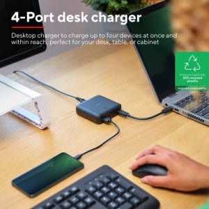 Зарядное устройство Trust 3xUSB-C + USB-A 100W PD black (25242_TRUST)