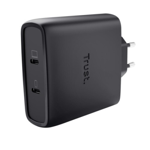 Зарядное устройство Trust 2xUSB-C 100W GaN PD/PPS black (25527_TRUST)