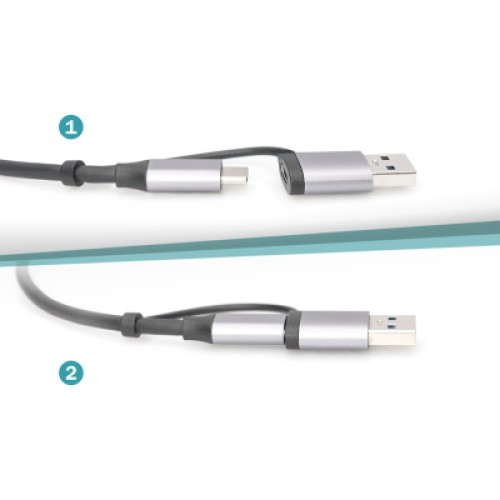 Переходник USB-C + USB 3.0 to RJ45 2500Mbps Ethernet Digitus (DN-3028)