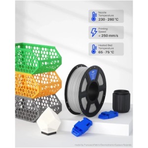 Пластик для 3D-принтера ELEGOO PETG 1кг, 1.75мм, gray dark (50.203.0396)