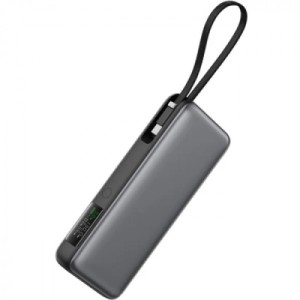 Батарея универсальная Acefast 20000mAh 130W PD, QC/3.0 USB-A+USB-C In/Out,build-in cable M22 Gray (6974316283904)