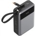 Батарея универсальная Acefast 20000mAh 65W PD, QC/3.0 USB-A+USB-C In/Out,build-in cable M21 Black-Gray (6974316283898)