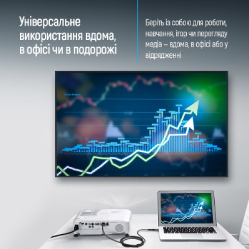Кабель мультимедийный USB-C to HDMI M 2.0m 4K60Hz black ColorWay (CW-CBCHD077-BK)
