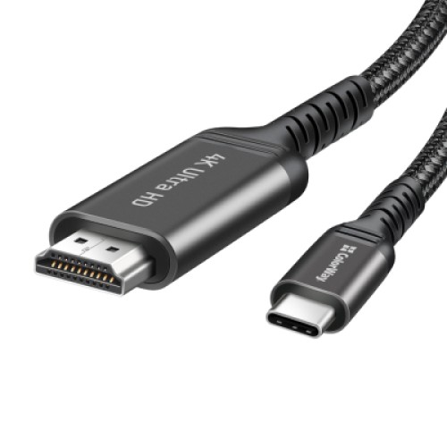 Кабель мультимедийный USB-C to HDMI M 2.0m 4K60Hz black ColorWay (CW-CBCHD077-BK)