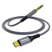 Кабель мультимедийный USB-C to 3.5mm M 1.2m gray ColorWay (CW-CBPDJ071-G)