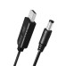 Кабель питания USB to DC 5.5x2.5mm 12V 1.0m black ColorWay (CW-CBUD067-BK)