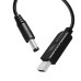 Кабель питания USB to DC 5.5x2.5mm 12V 1.0m black ColorWay (CW-CBUD067-BK)