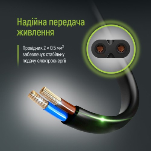 Кабель питания C7 2m black ColorWay (CW-CBP085-BK)
