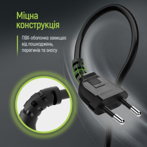 Кабель питания C7 3m black ColorWay (CW-CBP086-BK)