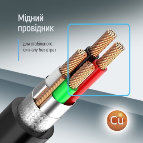 Кабель для принтера USB 2.0 AM/BM 3.0m black ColorWay (CW-CBUB073-BK)