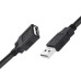 Дата кабель USB 2.0 AM/AF 1.8m black ColorWay (CW-CBUF076-BK)