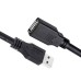 Дата кабель USB 2.0 AM/AF 1.8m black ColorWay (CW-CBUF076-BK)