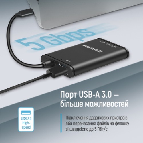 Считыватель флеш-карт ColorWay USB-C to USB 3.0/SD/MicroSD (CW-CR-02)