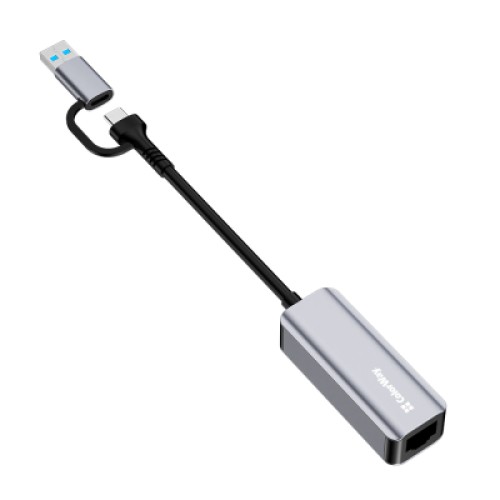 Адаптер USB-C + USB A to RJ45 Ethernet 1000Mbps ColorWay (CW-AD-CRG)