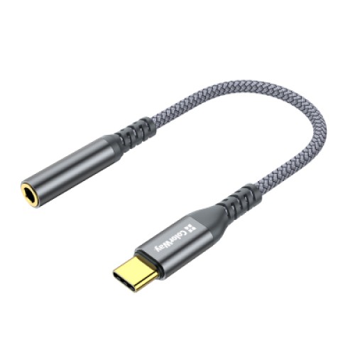 Переходник USB-C to 3.5mm F 0.14m gray ColorWay (CW-AD-CJ)