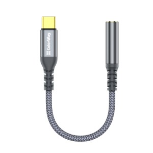 Переходник USB-C to 3.5mm F 0.14m gray ColorWay (CW-AD-CJ)