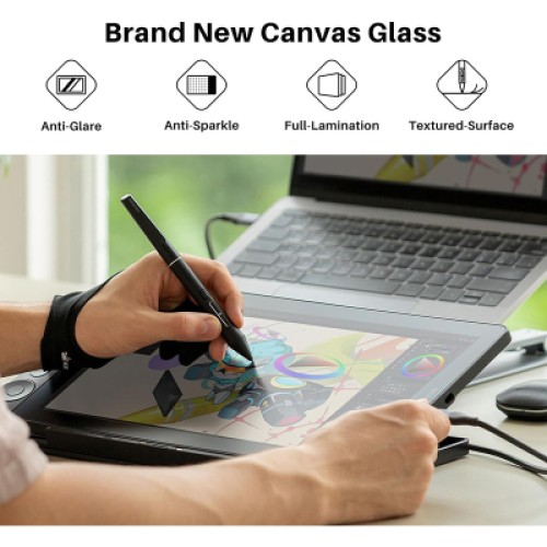 Графический планшет Huion Kamvas 13 Gen 3 Black + рукавичка (GS1333)