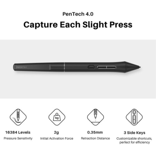 Графический планшет Huion Kamvas 13 Gen 3 Black + рукавичка (GS1333)