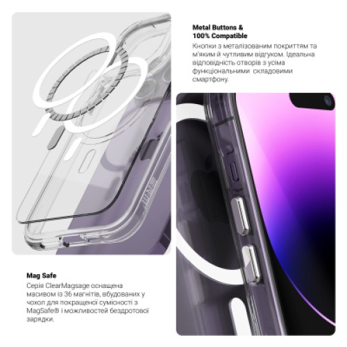 Чехол для мобильного телефона Armorstandart Clear MagCase Apple iPhone 17 Air Transparent (ARM86254) Чехол для мобильного телефона Armorstandart Clear MagCase Apple iPhone 17 Air Transparent (ARM86254)