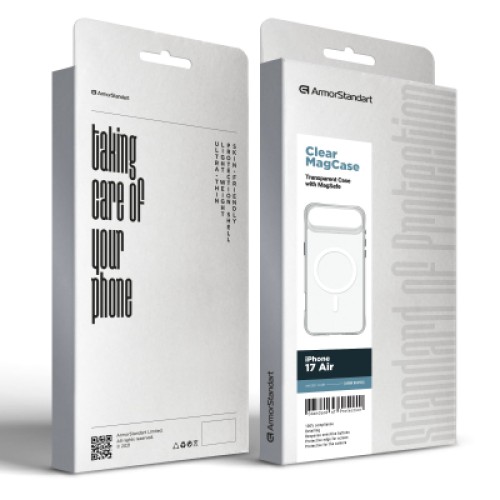 Чехол для мобильного телефона Armorstandart Clear MagCase Apple iPhone 17 Air Transparent (ARM86254) Чехол для мобильного телефона Armorstandart Clear MagCase Apple iPhone 17 Air Transparent (ARM86254)
