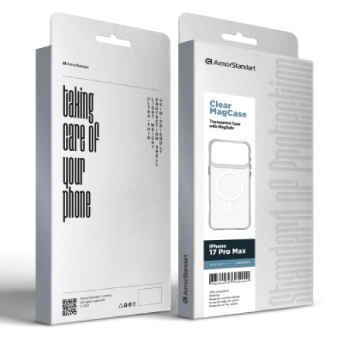 Чехол для мобильного телефона Armorstandart Clear MagCase Apple iPhone 17 Pro Max Transparent (ARM86253) Чехол для мобильного телефона Armorstandart Clear MagCase Apple iPhone 17 Pro Max Transparent (ARM86253)