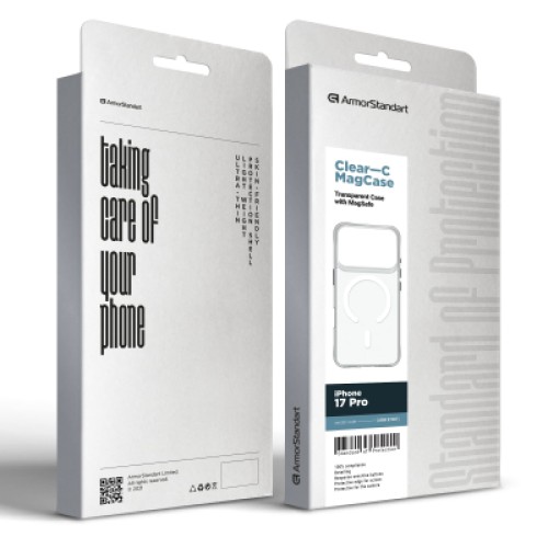 Чехол для мобильного телефона Armorstandart Clear-C MagCase Apple iPhone 17 Pro Transparent (ARM87401) Чехол для мобильного телефона Armorstandart Clear-C MagCase Apple iPhone 17 Pro Transparent (ARM87401)