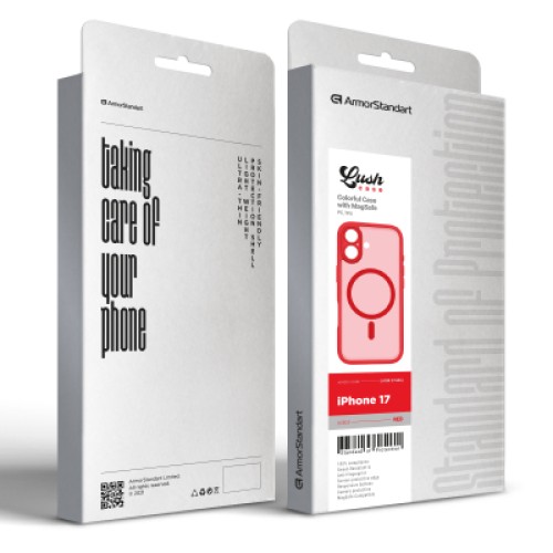Чехол для мобильного телефона Armorstandart Lush MagCase Apple iPhone 17 Red (ARM87486) Чехол для мобильного телефона Armorstandart Lush MagCase Apple iPhone 17 Red (ARM87486)