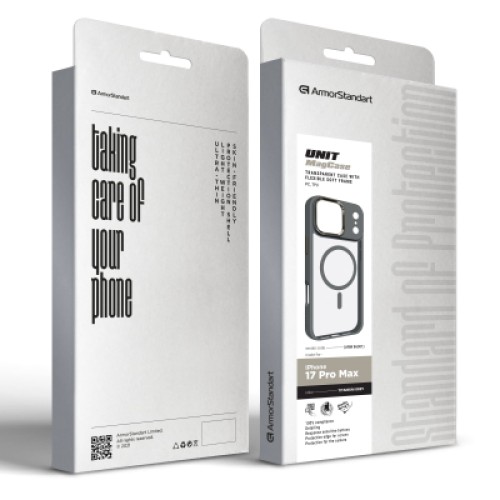 Чехол для мобильного телефона Armorstandart Unit MagCase Apple iPhone 17 Pro Max Titanium Grey (ARM86301) Чехол для мобильного телефона Armorstandart Unit MagCase Apple iPhone 17 Pro Max Titanium Grey (ARM86301)
