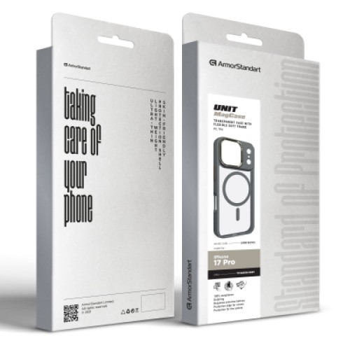 Чехол для мобильного телефона Armorstandart Unit MagCase Apple iPhone 17 Pro Titanium Grey (ARM86293) Чехол для мобильного телефона Armorstandart Unit MagCase Apple iPhone 17 Pro Titanium Grey (ARM86293)