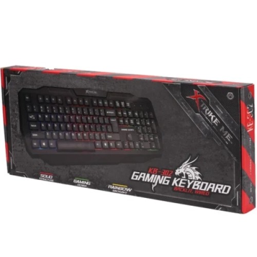 Клавиатура Xtrike ME KB-302 RGB Black (KB-302)