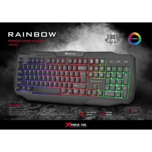 Клавиатура Xtrike ME KB-302 RGB Black (KB-302)