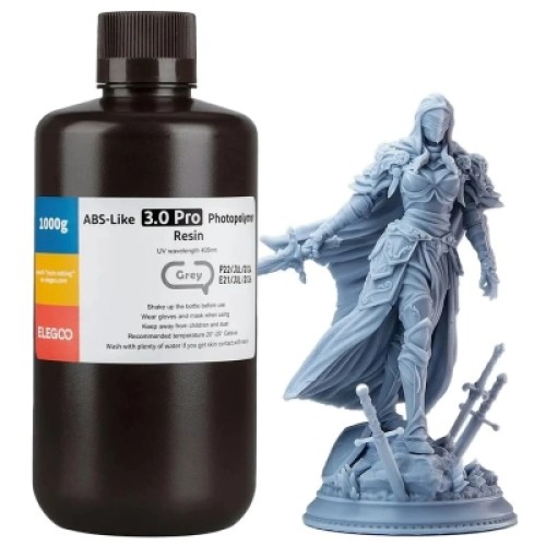 Фотополимерная смола ELEGOO Resin, ABS-like 3.0 pro 1кг, grey (50.103.0230)