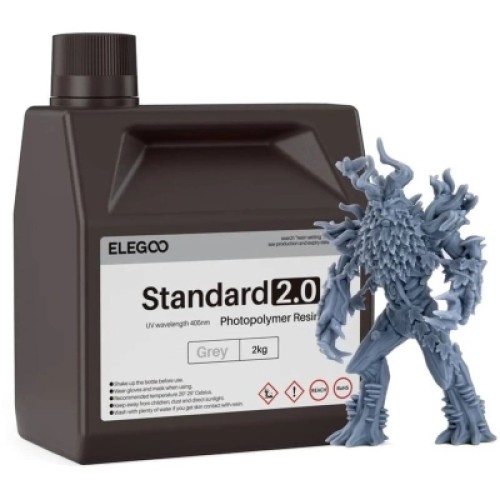 Фотополимерная смола ELEGOO Resin, Standard 2.0 2кг,grey (50.103.0126)