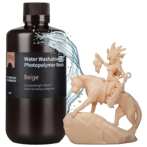 Фотополимерная смола ELEGOO Resin, Water Washable, 2.0 1кг, beige (50.103.0201)