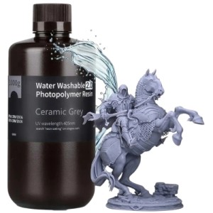 Фотополімерна смола ELEGOO Resin, Water Washable, 2.0 1кг, grey (50.103.0198)