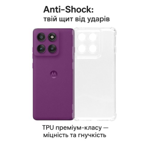 Чехол для мобильного телефона BeCover Anti-Shock Motorola Edge 60 Pro Clear (713806) Чехол для мобильного телефона BeCover Anti-Shock Motorola Edge 60 Pro Clear (713806)