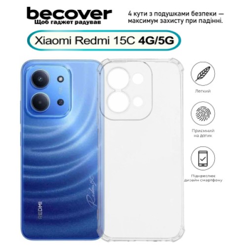 Чехол для мобильного телефона BeCover Anti-Shock Xiaomi Redmi 15C 4G/5G Clear (713812) Чехол для мобильного телефона BeCover Anti-Shock Xiaomi Redmi 15C 4G/5G Clear (713812)