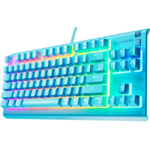 Клавиатура SteelSeries Apex 3 TKL USB UA Aqua (64933)