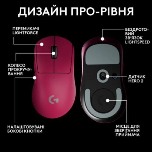 Мышка Logitech G Pro X Superlight 2 Dex Wireless Pink (910-007373) Мышка Logitech G Pro X Superlight 2 Dex Wireless Pink (910-007373)