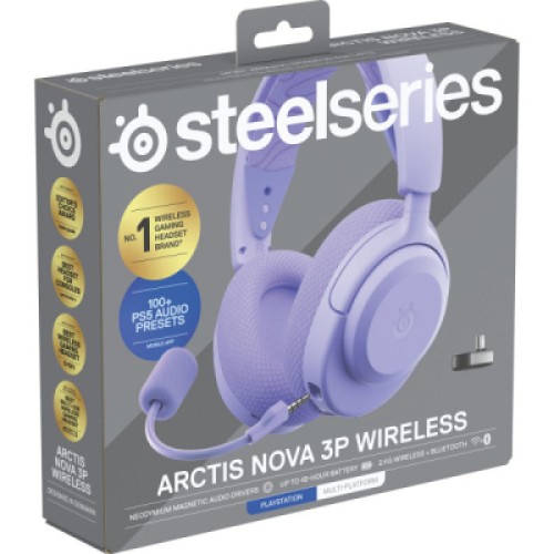 Наушники SteelSeries Arctis Nova 3P Wireless MultiPlatform Lavender (61692)