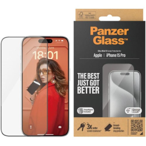 Стекло защитное PANZERGLASS iPhone 15 Pro (PG_2810)