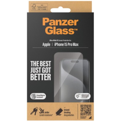 Стекло защитное PANZERGLASS iPhone 15 Pro Max (PG_2812)