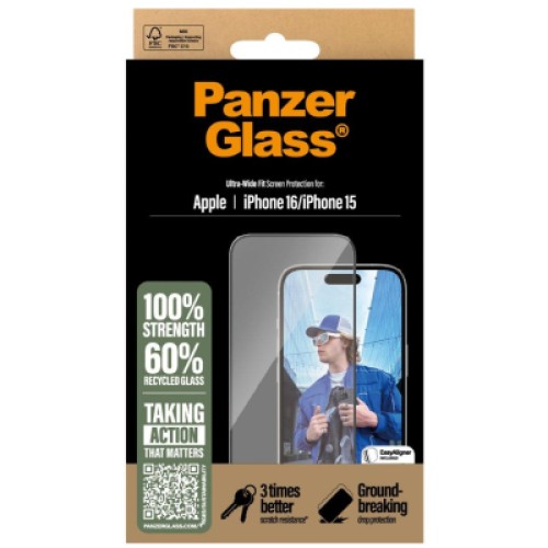 Стекло защитное PANZERGLASS iPhone 16 | 15 (PG_2861) Стекло защитное PANZERGLASS iPhone 16 | 15 (PG_2861)