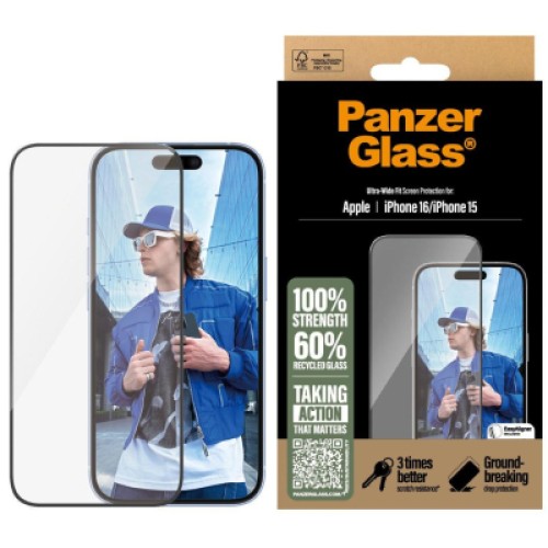 Стекло защитное PANZERGLASS iPhone 16 | 15 (PG_2861) Стекло защитное PANZERGLASS iPhone 16 | 15 (PG_2861)